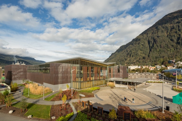 Exterior of large multistory decorative building