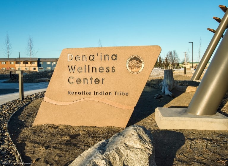 Sign for Denaina wellness center