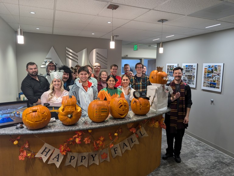 AMC Employees in halloween costumes