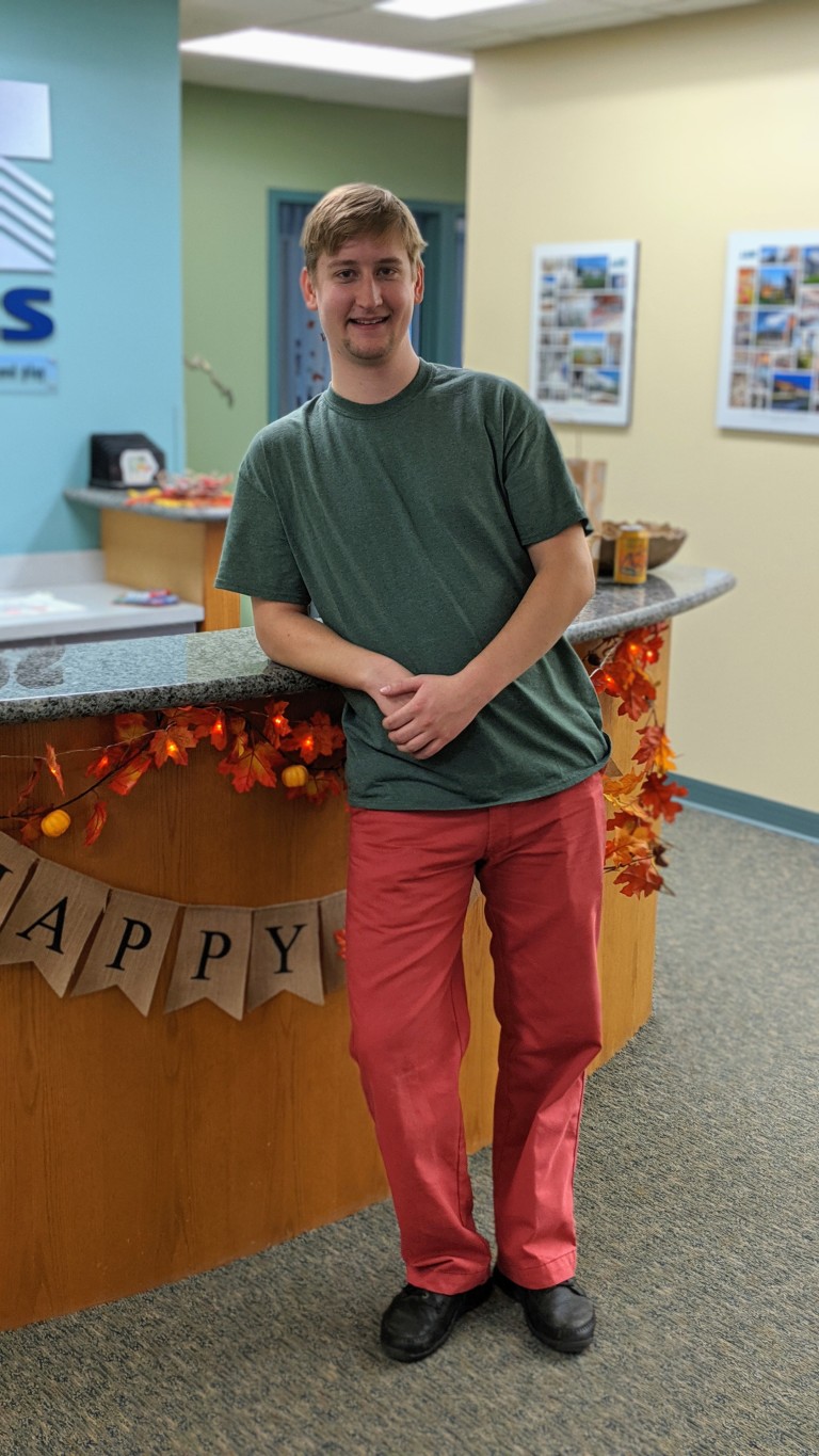 Sam in halloween costume