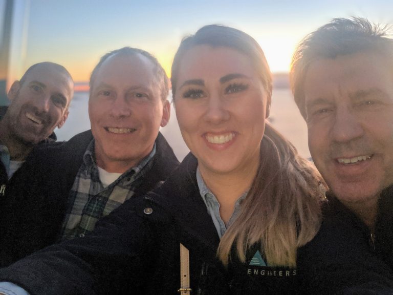Michelle on the Space Needle with other AMC employees