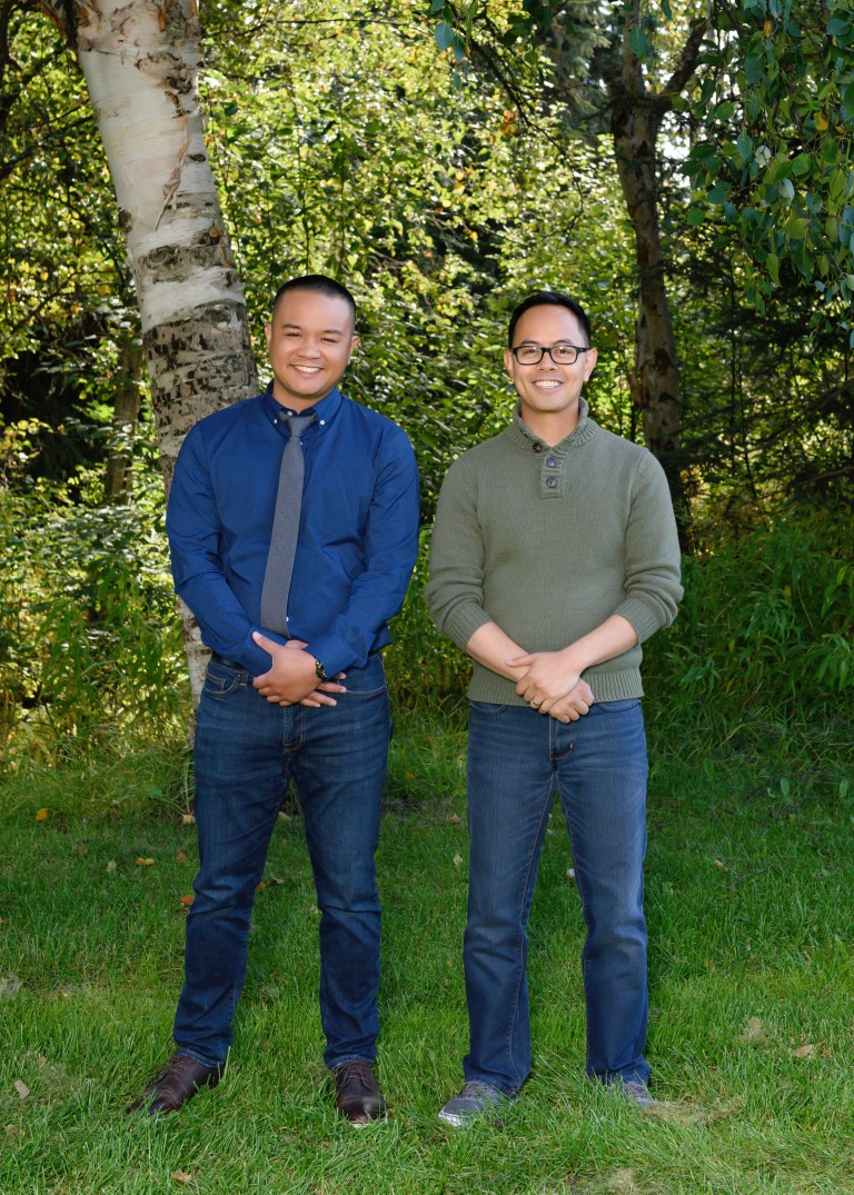 Marlon Lontoc posed with another AMC employee
