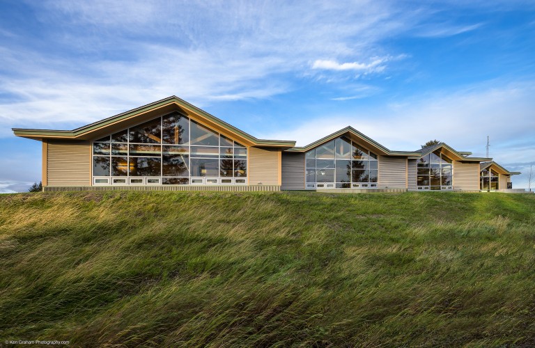 Building with large windows