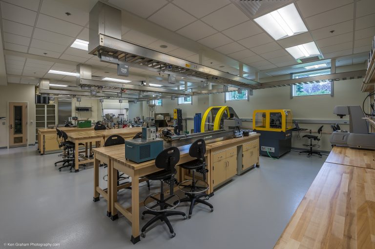 Workshop with machinery