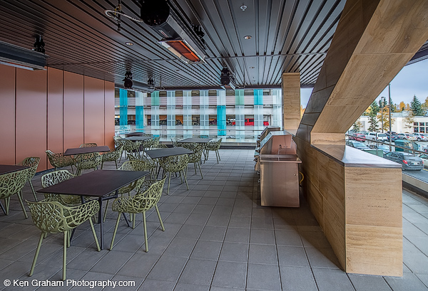 Patio with heating and grills