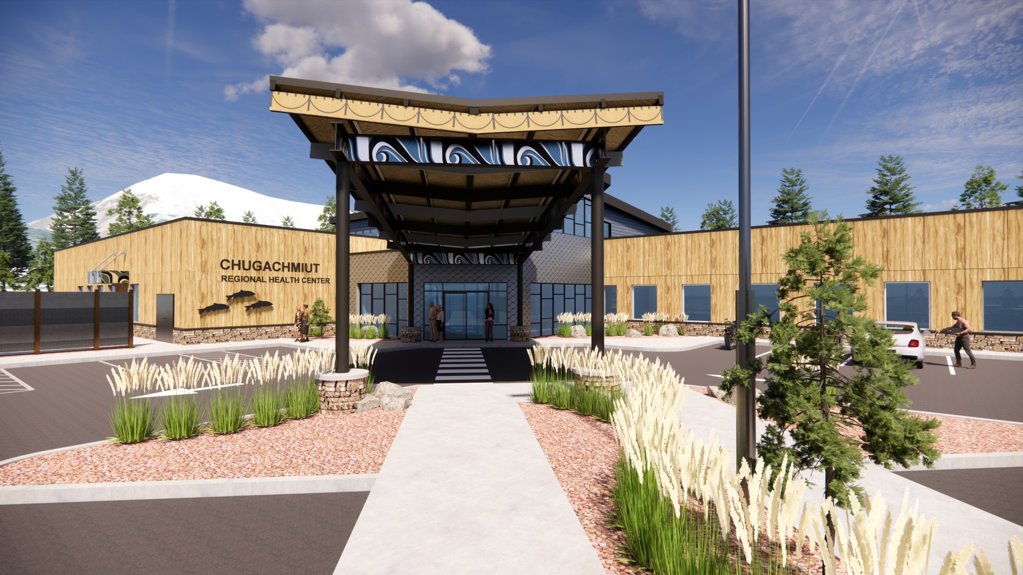 Rendering of covered entryway