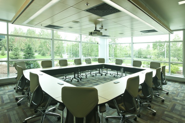 Large square conference table