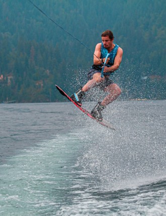 Jake Kirk water skiing