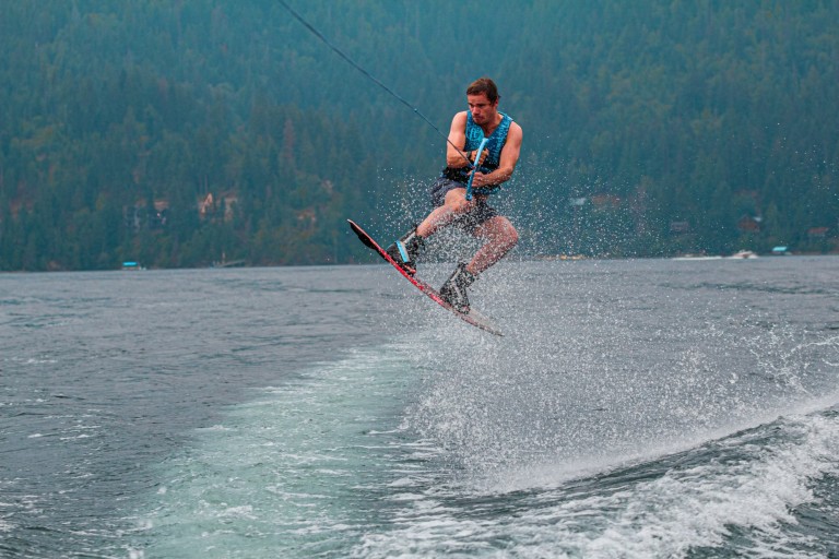 Jake Kirk water skiing
