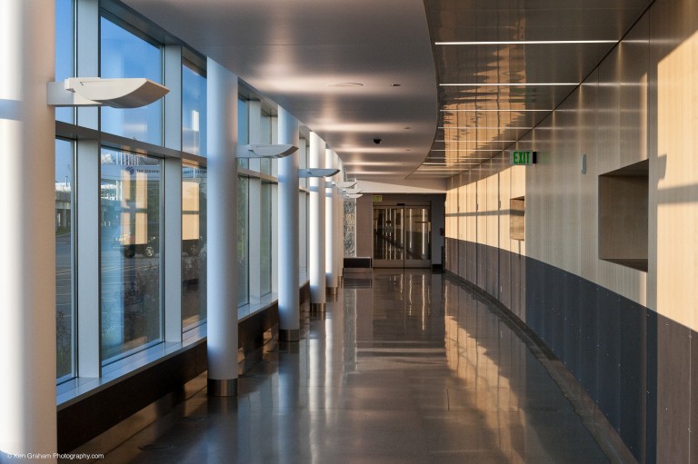 Brightly lit walkway