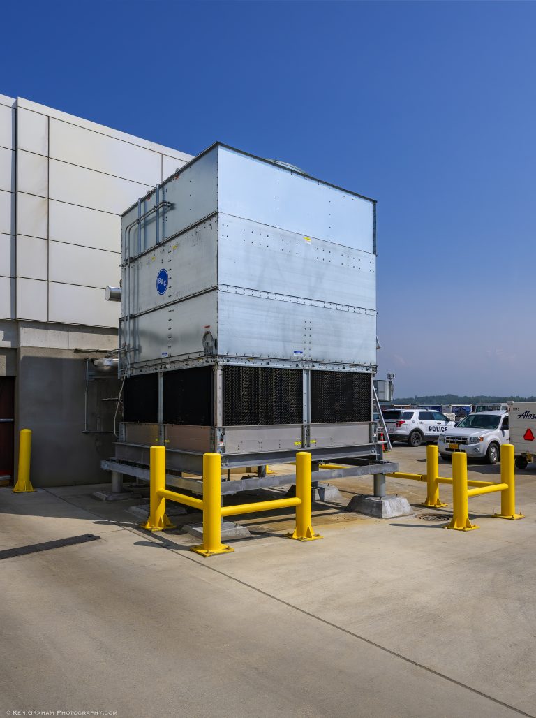 Large mechanical systems on exterior of building