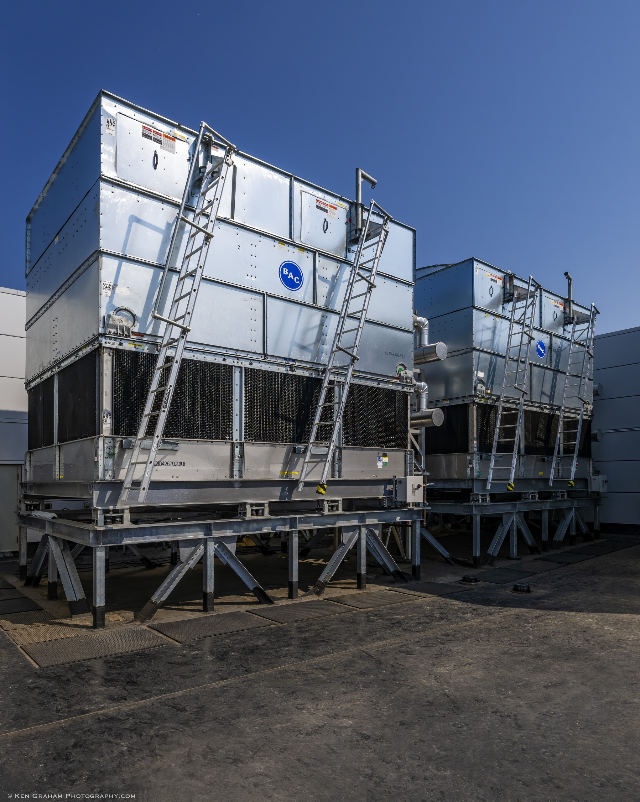 Large mechanical systems on exterior of building