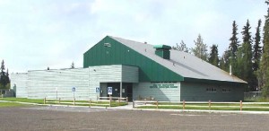 Wood and metal paneled building